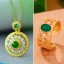 Emerald necklace + ring  + ₱400 