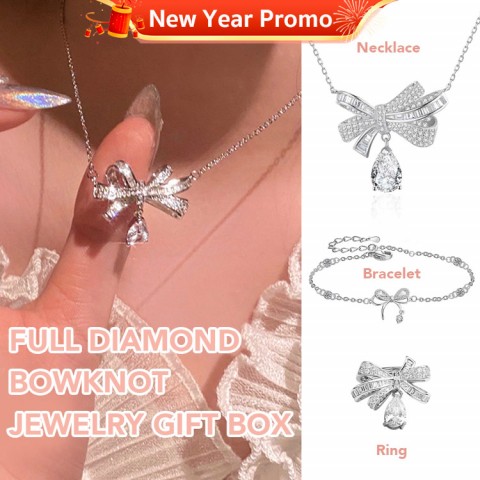 Full Diamond Bowknot Jewelry Gift Box