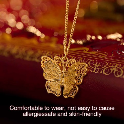 18K Gold Plated Hollow Butterfly Jewelry Set
