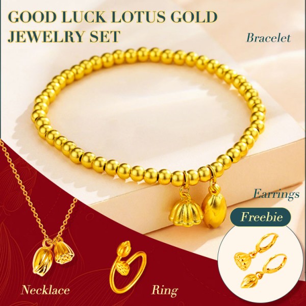 Good Luck Lotus Jewelry Set..