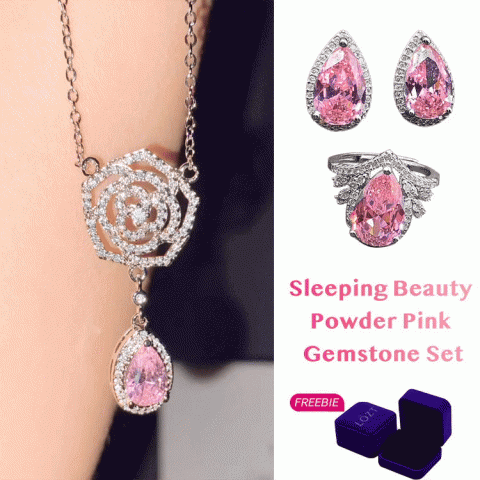 Sleeping Beauty Powder Pink Gemstone Set