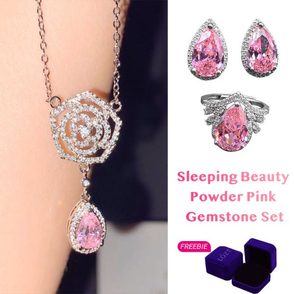 Sleeping Beauty Powder Pink Gemstone Set