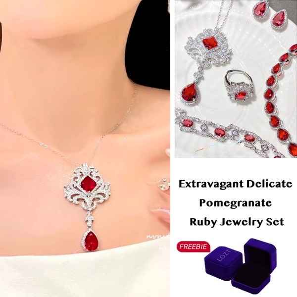 Extravagant Delicate Pomegranate Ruby Je..