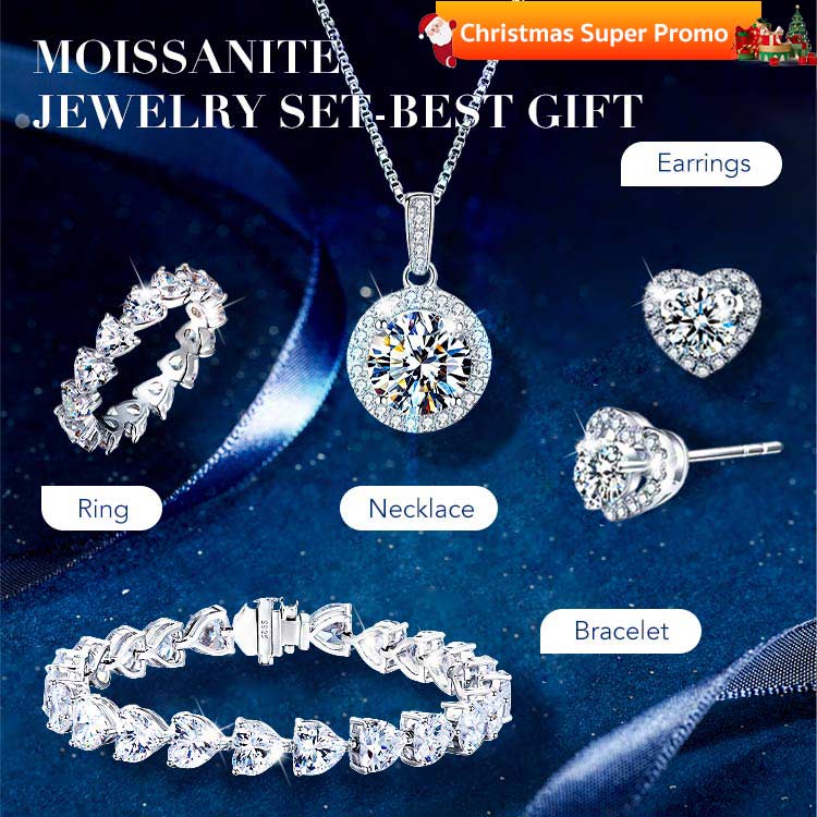 Christmas Super Promo-[GRA]Moissanite Jewelry Set-Best Value Gift of 2022