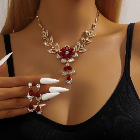 Water drop flower jewelry