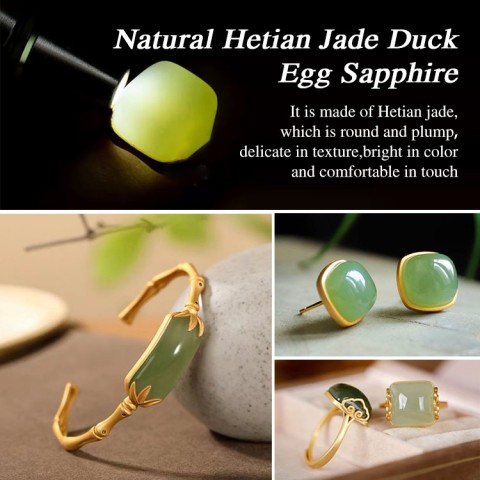 Luxury BAMBOO Jade Jewelry Set