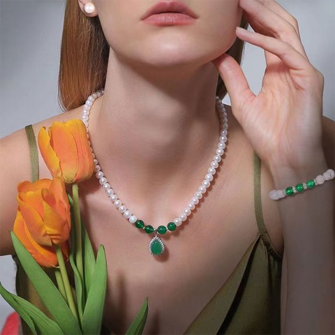 Mother Day Pearl Jewelry Set