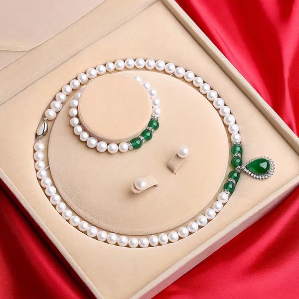 Mother Day Pearl Jewelry Set..