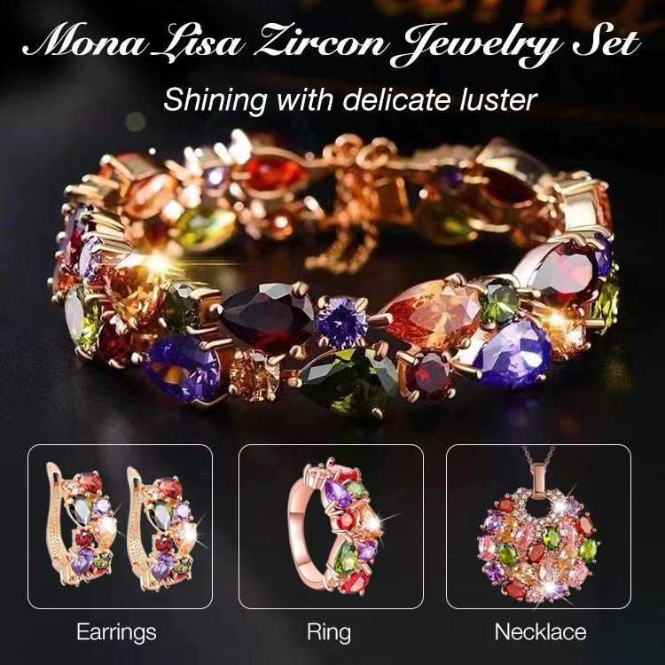New Year promo-Mona Lisa Zircon Jewelry Set -The best new year gift.