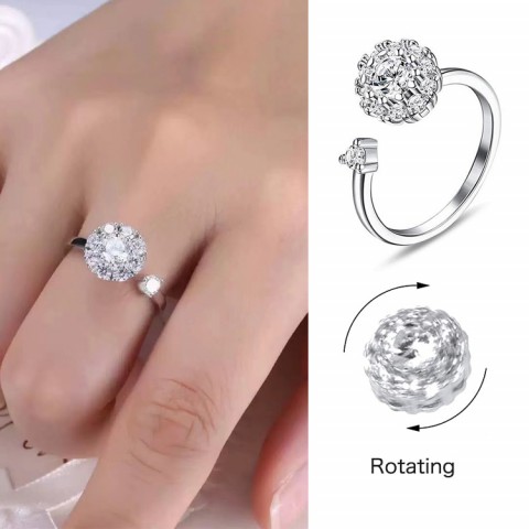 Rotating Zircon Jewelry Set