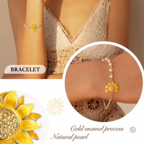 You are my sunshine - Sunflower Jewelry Set