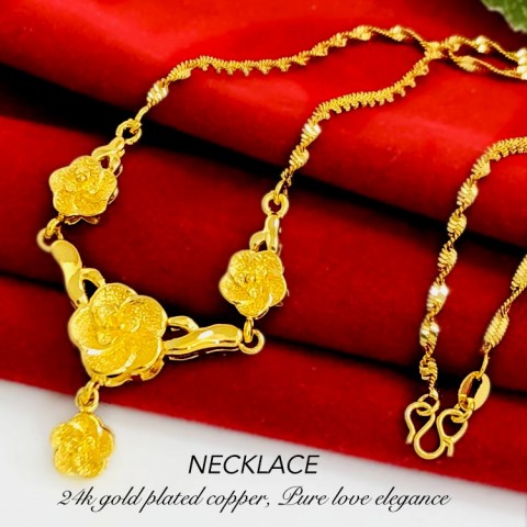 Vietnam Sand Gold Rose Jewelry Set