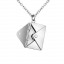 Silver Envelope Necklace 
