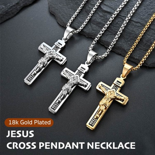 Jesus Cross Pendant Necklace..