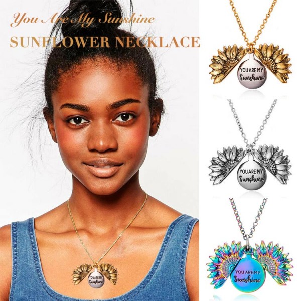 You Are My Sunshine, Sunflower Necklace..