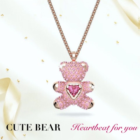 TEDDY Bear Heart Necklace
