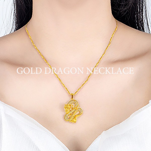 Gold Dragon Necklace..