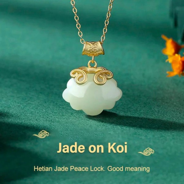 Jade on Koi Necklace