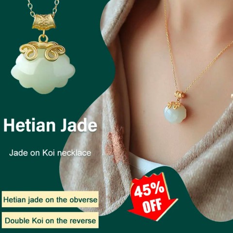 Jade on Koi Necklace