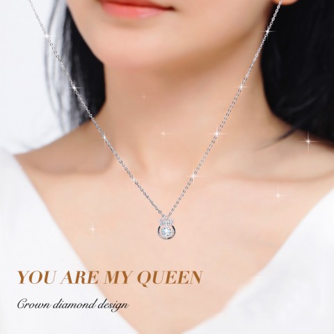 To my daughter Beating Heart Crown Necklace