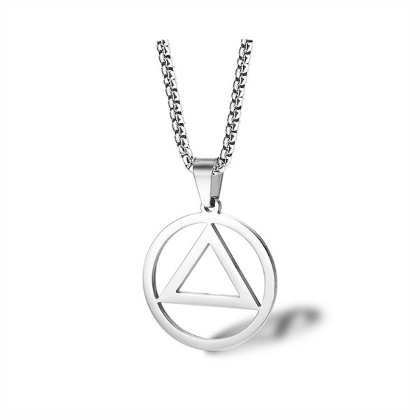 Eminem Style Triangle Pendant Titanium S..