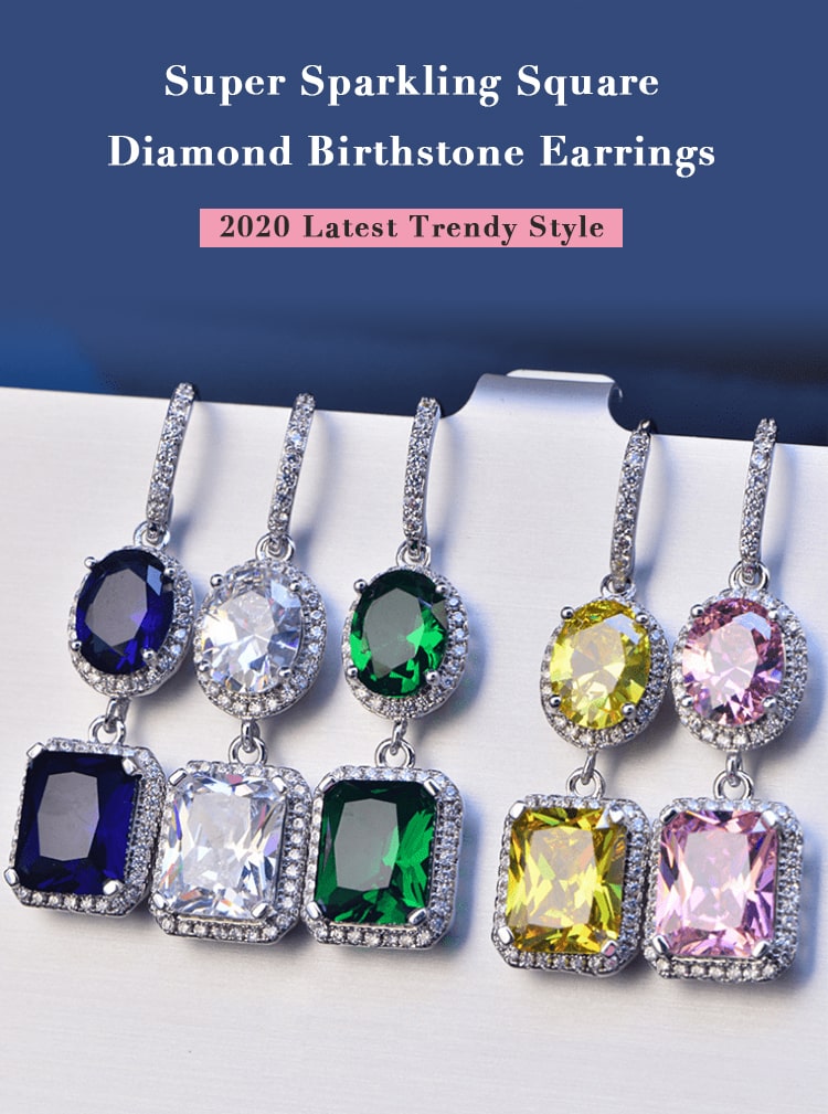 Diamond best sale birthstone earrings
