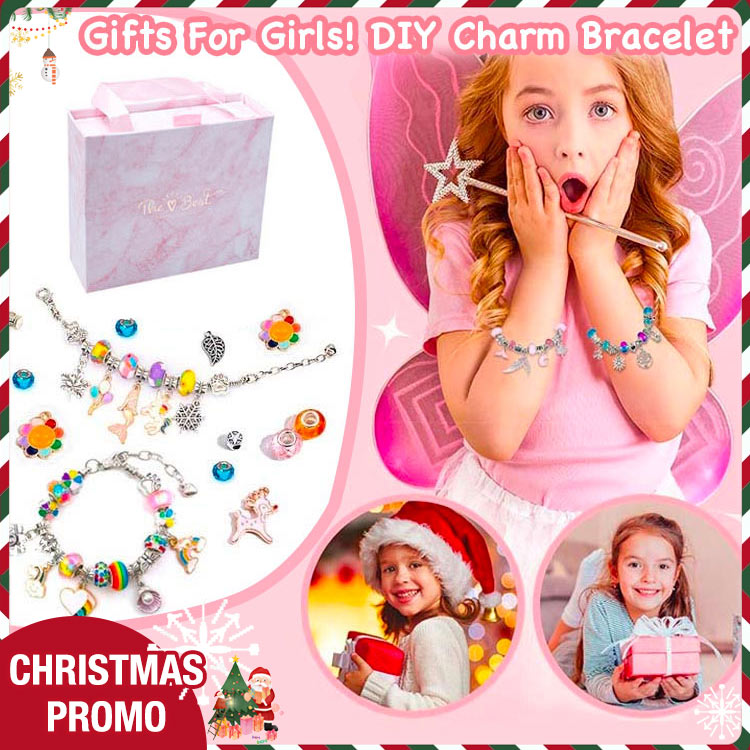 Christmas promo - Second One Only ₱699 -DIY Pandora Box Charm Bracelet Making Set For Kids-1 set has 3 DIY bracelets - limited stock