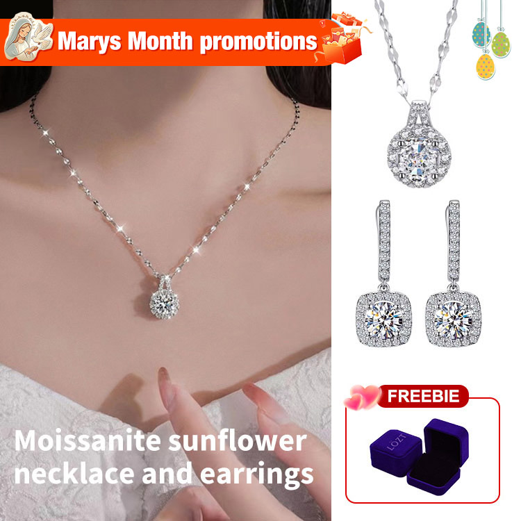 Marys Month promotions -Ultimate Shiny Sun Flower Full Diamond Jewelry-Give free jewelry box