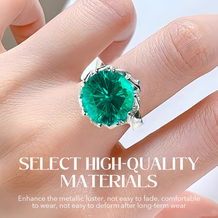 Kadayawan Festival Promotion - Lotus Aurora Green 5 Carat Moissanite Ring - Free gift box. GRA Certified. Adjustable size
