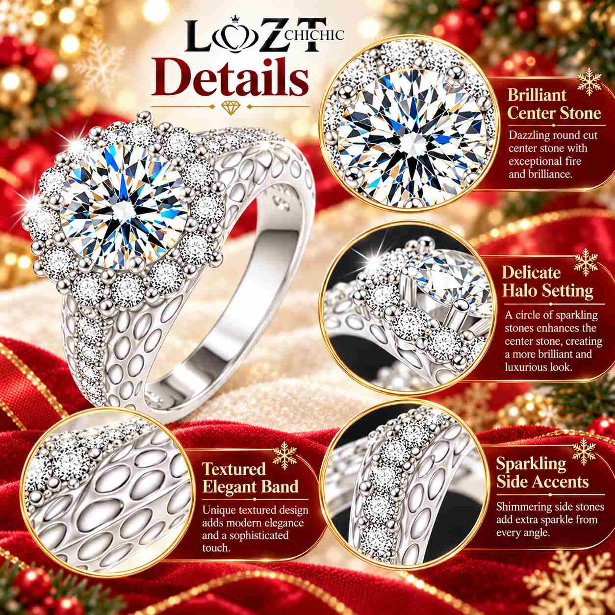 Christmas Sale-- Second piece only ₱299 - 2Carat eight hearts and eight arrows full diamond ring - Eight hearts and eight arrows a pledge of love a lifetime commitment
