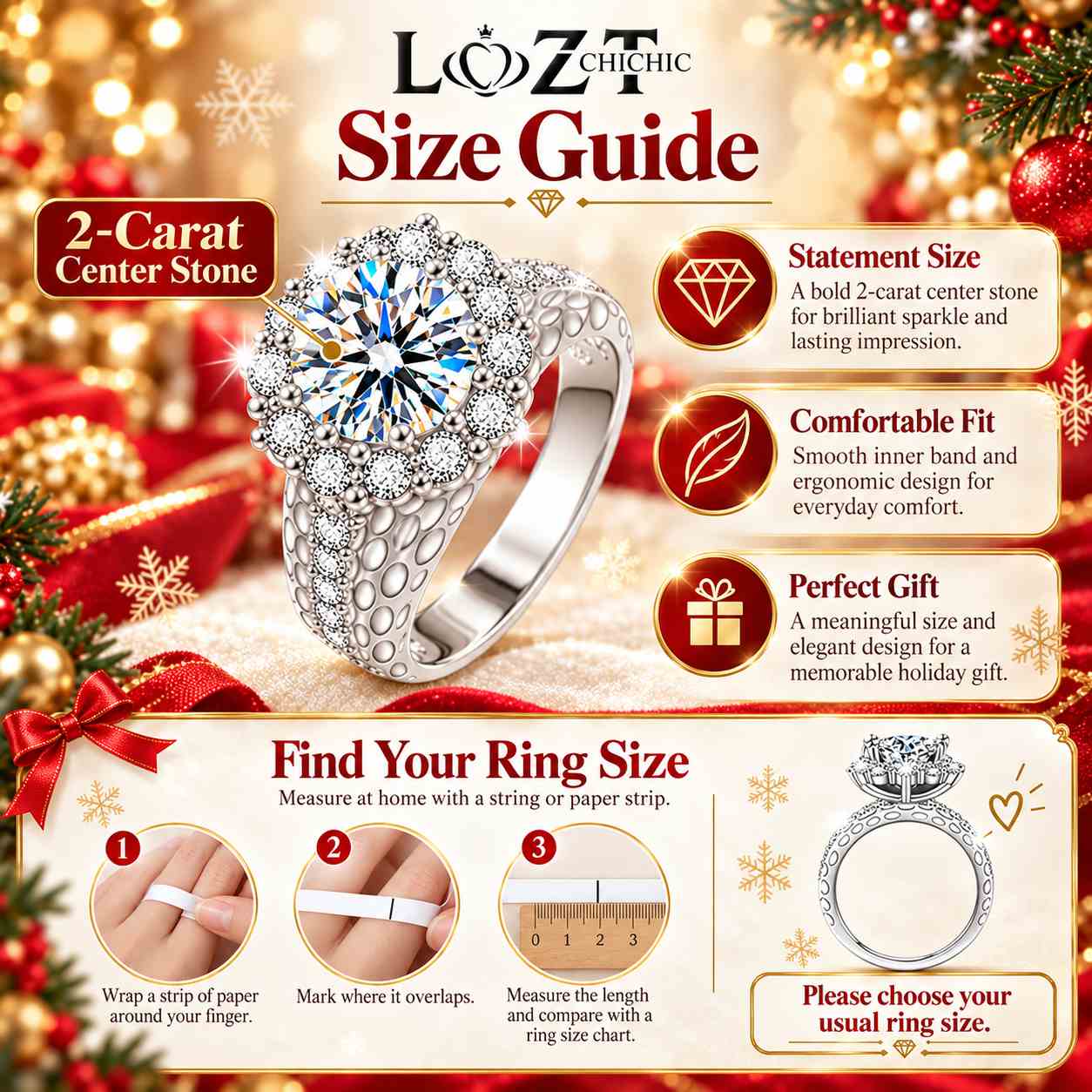 Christmas Sale-- Second piece only ₱299 - 2Carat eight hearts and eight arrows full diamond ring - Eight hearts and eight arrows a pledge of love a lifetime commitment