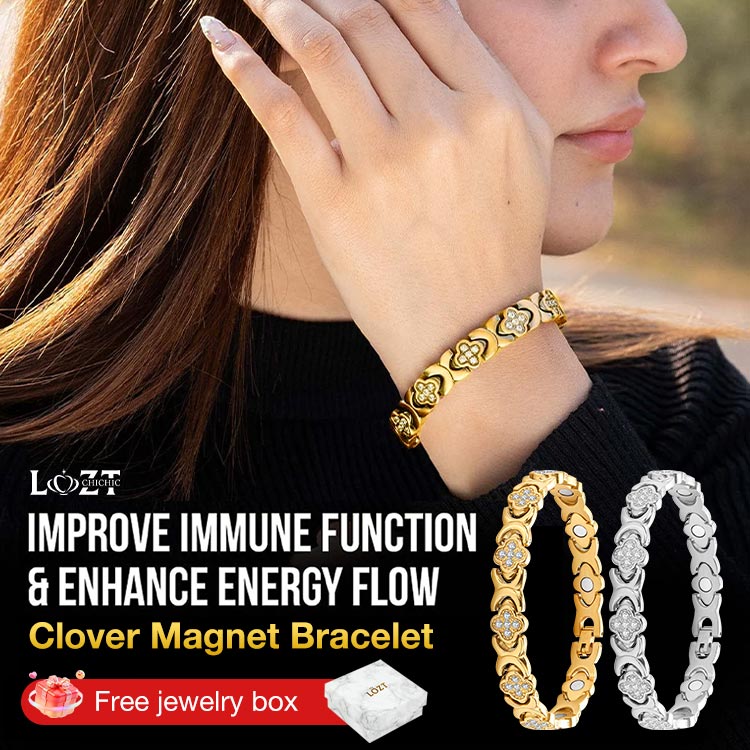 Heroes Day promotion - Clover Diamond Magnetic Bracelet - Found your stress-relief secret, Magnetic Wellness Boost