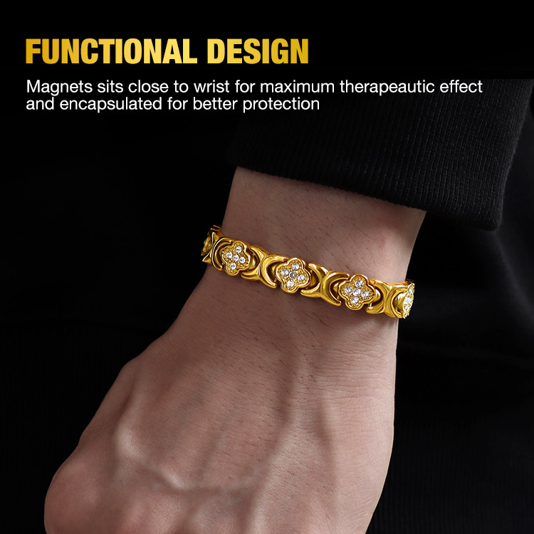 Christmas sale - Clover Diamond Magnetic Bracelet - Found your stress-relief secret, Magnetic Wellness Boost