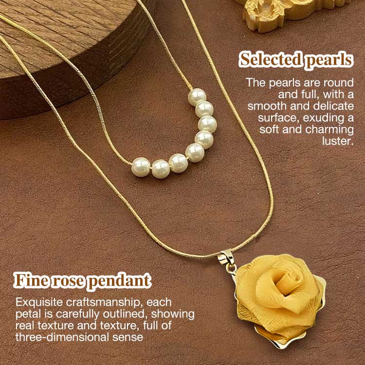 618 Big Sale Buy 1 Get 1 Free Only 999 Pesos - Lightweight and Luxurious Rose Necklace Double Layer Design - Order Now and Get a Free Storage Box