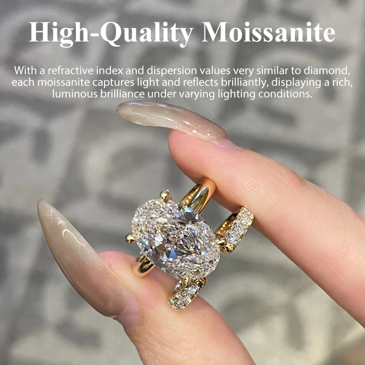 Christmas sale - Moissanite Stacking Geometric Ring - GRA certified - Comes with a custom jewelry box