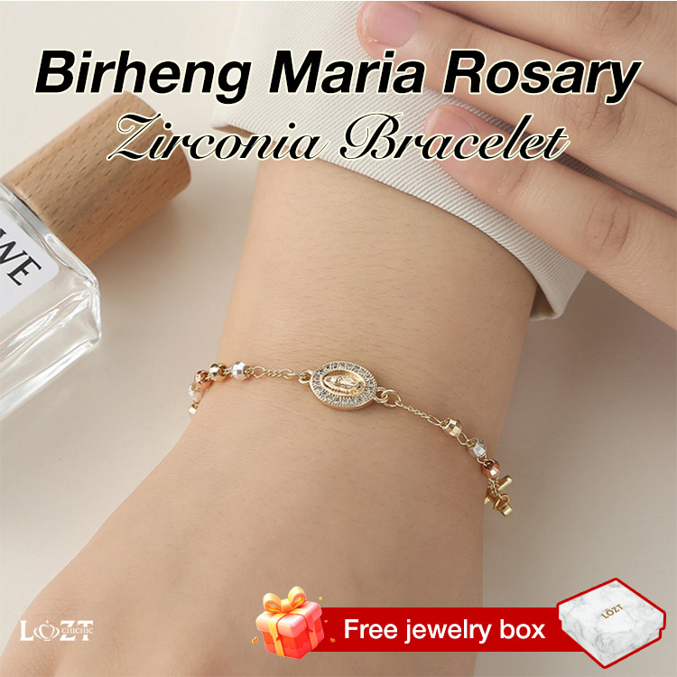 New Year Promotion- Birheng Maria Rosary Zirconia Bracelet-Faith and love, resonate at this moment-Comes with velvet gift box