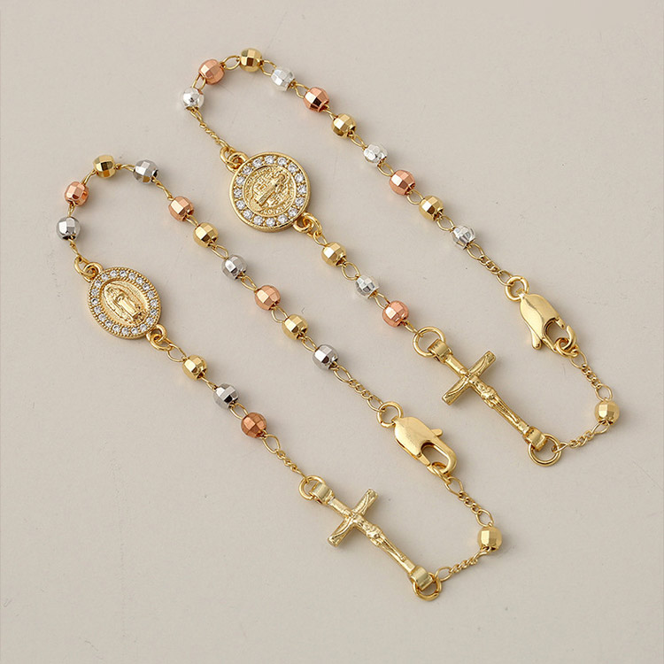 77 Big Sale-Virgin Mary Rosary Zirconia Bracelet-Faith and love, resonate at this moment-Comes with velvet gift box