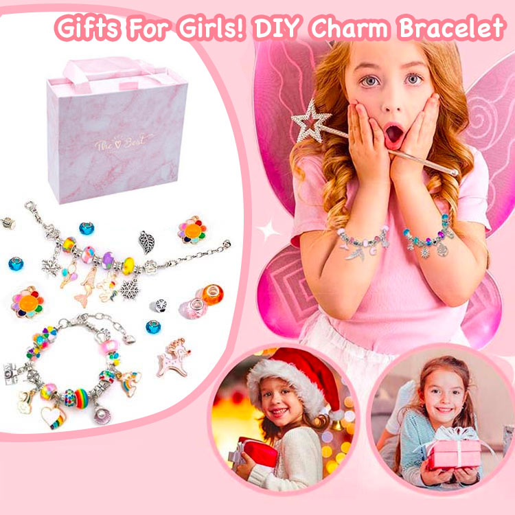 Easter promotion-Second One Only ₱599-DIY Pandora Box Charm Bracelet Making Set For Kids-1 set has 3 DIY bracelets