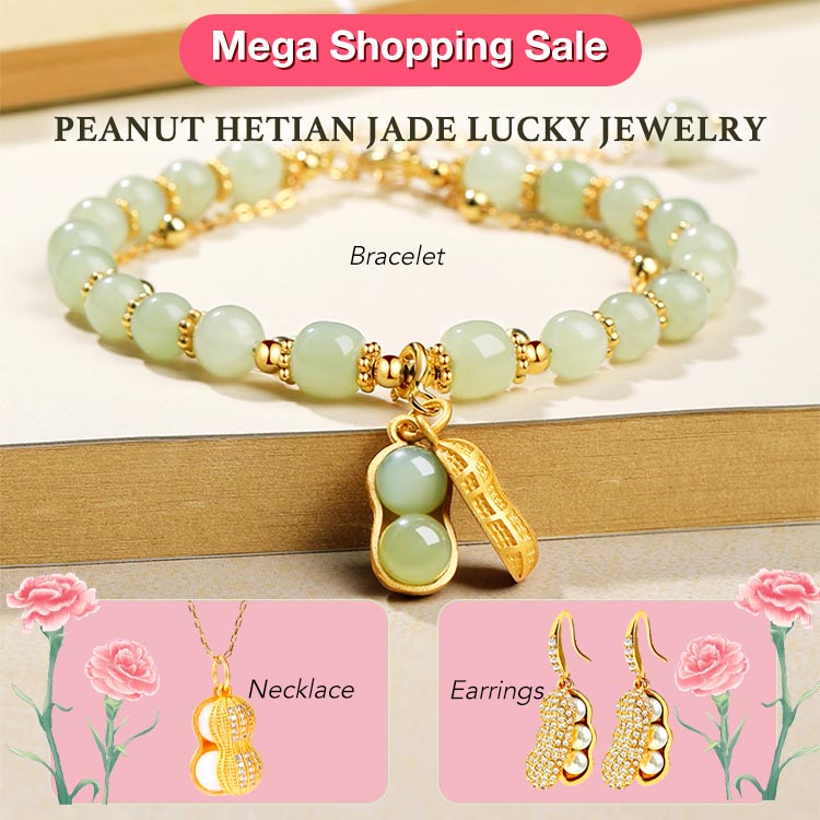 Peanut Hetian jade lucky jewelry- Brings Wealth, Health and Peace