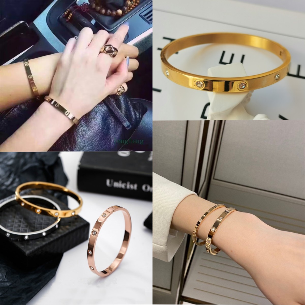 Second one only ₱399 - Titanium Steel Diamond Bracelet - Best Gift For Her. Free jewelry box