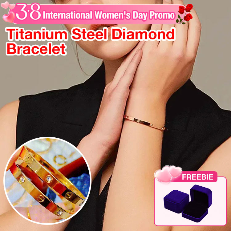 Second one only ₱399 - Titanium Steel Diamond Bracelet - Best Gift For Her. Free jewelry box