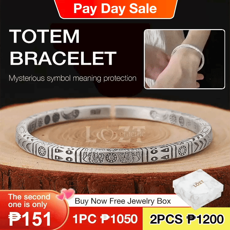 Pay Day Sale -The second one is only ₱151-Lucky vintage totem bracelet Bless Wealth and Auspicious Carving - Adjustable, Free box