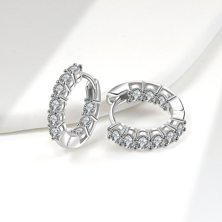 Marys Month promotions -light luxury zircon lustrous earrings, dazzling as diamonds, simple and elegant, adding to your temperament and charm.