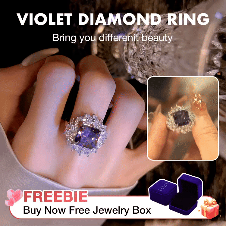 Easter promo - second one only ₱699- Your lucky  Violet diamond ring - Free gift box