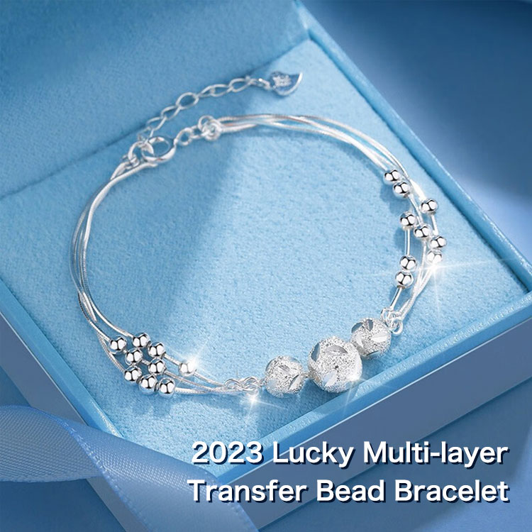 Buy Bracelet get a necklace as freebie - 2023 Lucky Multi-layer Transfer Bead Bracelet - Bless health, wealth, career and families