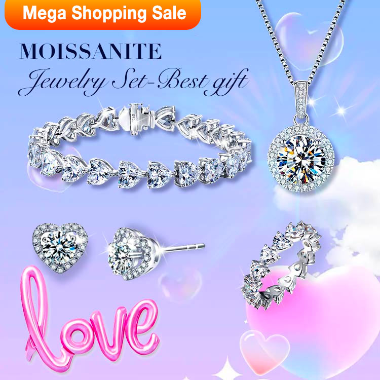 Mega Shopping Sale-[GRA]Moissanite Jewelry Set-Best Value Gift of 2023