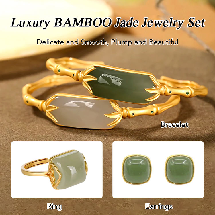 Hetian Jade Jewelry Set-Bring happiness, health and wealth