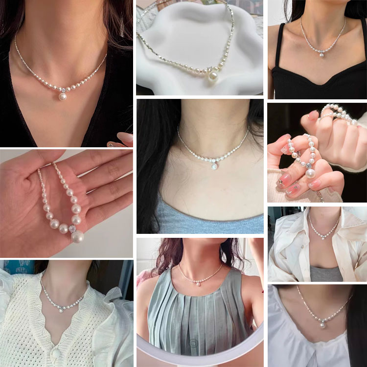 Premium Pearl Collarbone Necklace