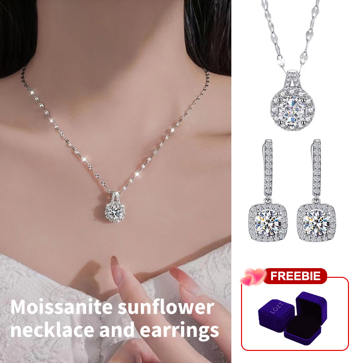 Easter Promotion-Ultimate Shiny Sun Flower Full Diamond Jewelry-Give free jewelry box